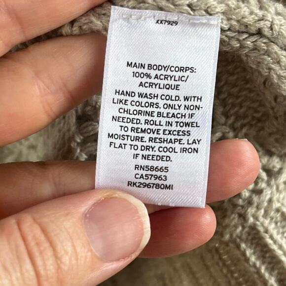 14th & Union Longline Open Front Crocheted Cardigan In Oatmeal Size M. NEW. - Picture 8 of 8